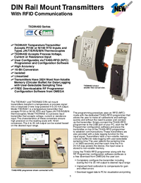 Thumbnail of document Data Sheet - TXDIN402 DIN Rail Transmitter w/RFID Communications